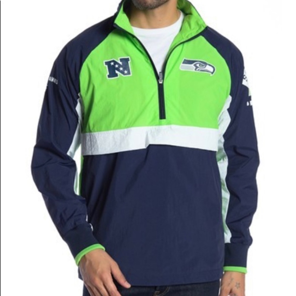 Seattle Seahawks Quarter Zip Track Jacket